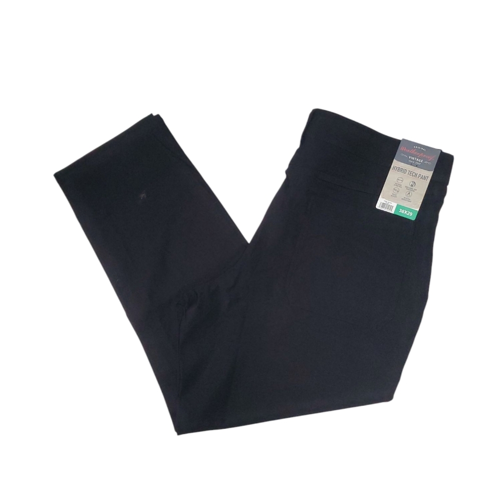Men's Weatherproof Vintage Hybrid Tech Regular Taper Pants Black Size 38x30 NWT - Picture 5 of 11
